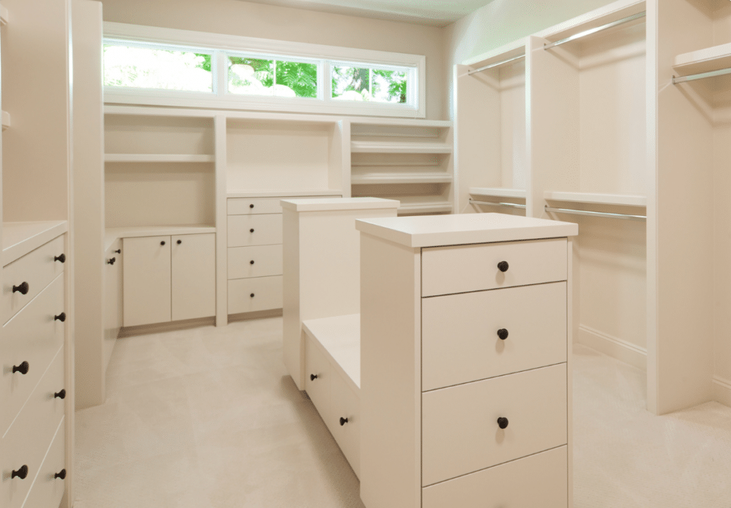 Converted room: Custom built walk-in closet